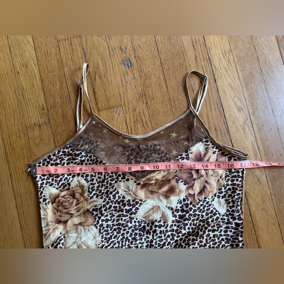 Y2K Vintage Satin Leopard Slip Dress - Picture 4 of 9